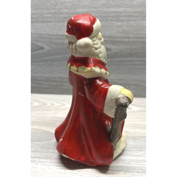 Vintage Santa Claus Carrying Christmas Tree Holiday Figurine Hermitage Pottery - Picture 6 of 8